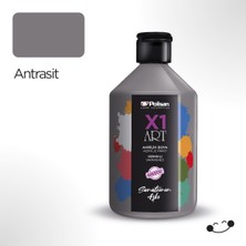 Polisan X1 Art Vernikli Hobi Boyası Antrasit 500 ml