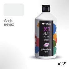 Polisan X1 Art Vernikli Hobi Boyası Antik Beyaz 1000 ml