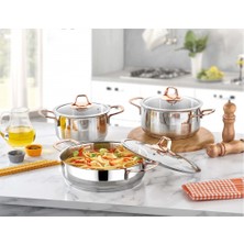 Gülsan Ilayda 6 Parça Çelik Tencere