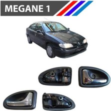 Moda Garage Megane 1 Iç Açma Kolu Sağ ve Sol Takım Parlak Krom M3369