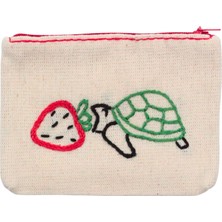 Kaplumbağa Nakışlı Küçük Cüzdan