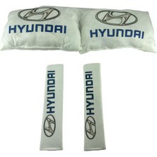 Tky Hyundai Boyun Yastık Kemer Pedi Seti Beyaz
