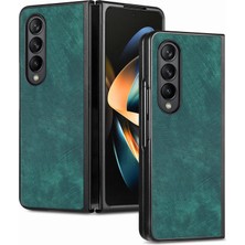 Yue Store Samsung Galaxy Z Fold4 Için Pu Telefon Kılıfı - Yeşil (Yurt Dışından)