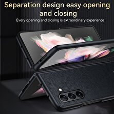 Sulada Samsung Galaxy Z Fold5 Için Tpu + Deri Telefon Kılıf - Kırmızı (Yurt Dışından)