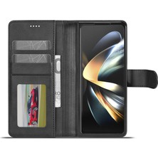 Lc.imeeke Samsung Galaxy Z Fold5 5g Için Deri Telefon Kılıfı - Siyah (Yurt Dışından)