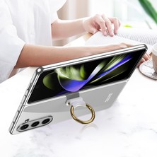 Gkk Samsung Galaxy Z Fold5 Için Yüzük ile Telefon Kılıfı - Altın (Yurt Dışından)