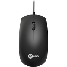 Lenovo Lecoo MS100 USB Kablolu 1000 DPI 3 Tuşlu Sağ / Sol El ile Kullanıma Uygun Optik Mouse Siyah