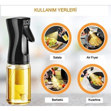 Rabadon Cam Spreyli Limon Sirke Yağ Püskürtücü Sprey Yağdanlık Siyah 225 ml