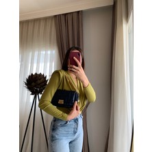 Jelumen Luna/gold Zincir Askılı Lacivert Kadın Çanta