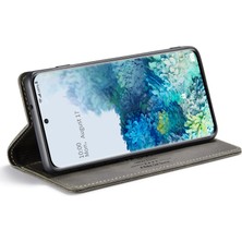 Seashell Digital Samsung Galaxy S20 Ultra 4g/5g Manyetik Kapatma Kabuğu Için, Iyi Korumalı Retro Mat Pu Deri Cüzdan Flip Stant Kapağı Rfıd Engelleme-Gre (Yurt Dışından)