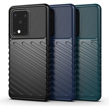 Seashell Digital Samsung Galaxy S20 Ultra-Black Için Twill Doku Yumuşak Tpu Telefon Kabuğu (Yurt Dışından)