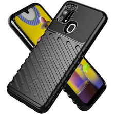 Seashell Digital Samsung Galaxy M31/F41/M31 Prıme/M21s-Black Için Twill Doku Yumuşak Tpu Telefon Kapağı (Yurt Dışından)