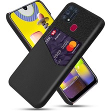 Seashell Digital Samsung Galaxy M31-Black Için Kart Yuvası İle Pu Deri Kaplı Pc Arka Kasa (Yurt Dışından)