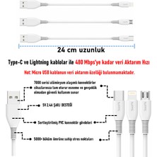 Soopii (Bundle) PH01 2 Kademeli Katlanabilir Tablet ve Telefon Tutucu Stantlı 10.000 Mah Powerbank + 3in1 Type-C, Microusb, Lightning 24CM Şarj Kablo Seti (Bundle)