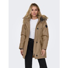Only Bayan Parka Uzun Mont Kahverengi M Beden Günlük Kullanım İçin Şık Tasarım 15304625