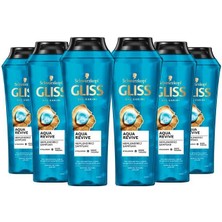 Gliss Aqua Revive Hyaluron ve Deniz Yosunu içeren Nemlendirici Şampuan 400 ml x 6 Adet