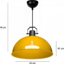 Art&Gift Kugel Sarı Metal Sarkıt Mutfak Avize Ofis Hol Cafe Tavan Aydınlatma