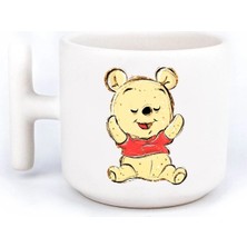 Hobi Shop Winnie The Pooh Pooh, Tiger, Piglet, Roo 4'lü El Yapımı T Kulplu Fincan