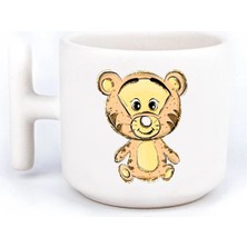Hobi Shop Winnie The Pooh Pooh, Tiger, Piglet, Roo 4'lü El Yapımı T Kulplu Fincan