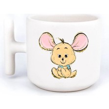 Hobi Shop Winnie The Pooh Pooh, Tiger, Piglet, Roo 4'lü El Yapımı T Kulplu Fincan