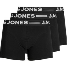 Jack & Jones Erkek Siyah Renk Pamuklu 3 Lü Boxer 12081832