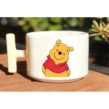 Hobi Shop Pooh & Piglet Baskılı Sevgili Çift Çift 2'li Beyaz T Kulp Kupa Bardak