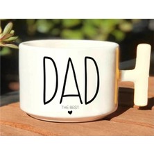 Hobi Shop Mom Dad The Best Baskılı Çift 2'li Beyaz T Kulp Kupa Bardak