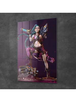 Decovetro Cam Tablo League Of Legends Jinx 50X70 cm