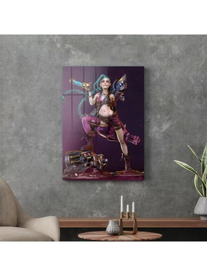 Decovetro Cam Tablo League Of Legends Jinx 50X70 cm