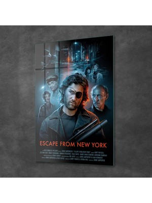 Decovetro Cam Tablo Escape From New York Film Afişi 30X40 cm