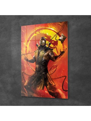 Decovetro Cam Tablo Mortal Kombat Scorpion Poster 30X40 cm