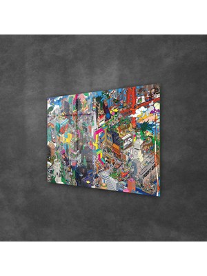 Decovetro Pop Art City Cam Tablo 30X40 cm