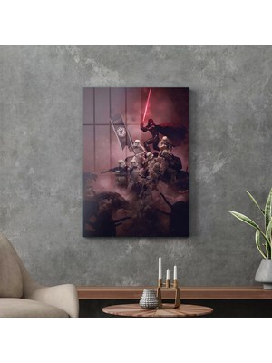 Decovetro Cam Tablo Darth Vader Troopers 30X40 cm