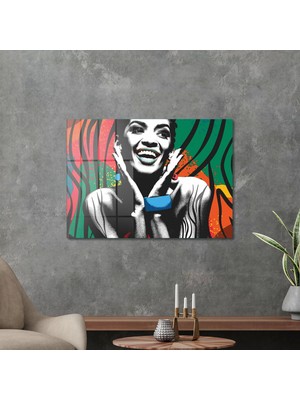 Decovetro New Pop Art African Woman Cam Tablo 30X40 cm