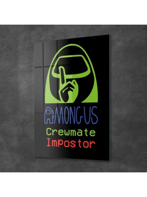 Decovetro Cam Tablo Gamer Imposter Among Us 70X100 cm