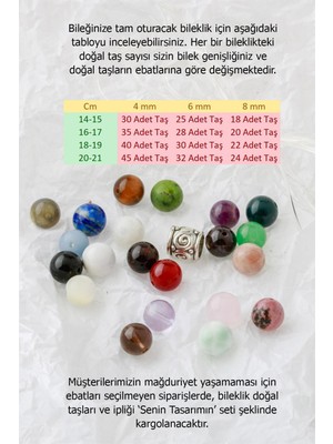 Deniz Doğal Taş Sertifikalı Iyolit Doğaltaş Bileklik Taşı  3-Adet  8 mm Taş      045