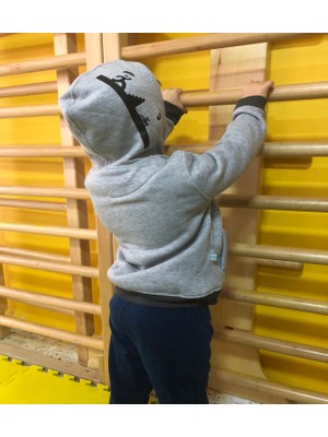 Muzipo Kids Unisex Kapüşonlu Fermuarlı Çocuk Sweatshirt - Sarı