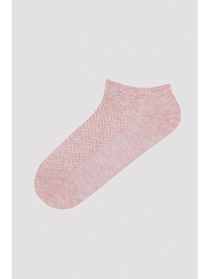 Penti Zigzag Desenli 5li Gri Patik Çorap