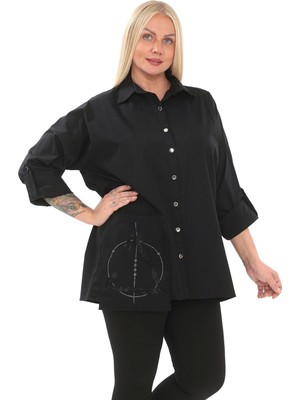 Lady Majestic 1. Kalite Cotton Büyük Beden Kadın Gömlek
