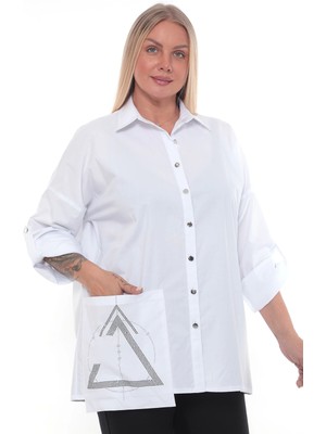 Lady Majestic 1. Kalite Cotton Büyük Beden Kadın Gömlek