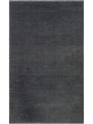 Eko Halı Caprı Cpr 01 Antrasıt Hav Toz Vermez Kaymaz Kolay Kullanımlı Yıkanabilir Düz Renk Kilim