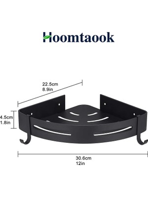 Talget Mat Siyah Duş Rafı - Sondajsız, Paslanmaz Çelik (Banyo Için) (Yurt Dışından)