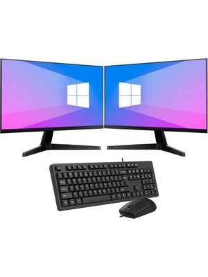 ROWORK Intel I7 11700 8gb 240GB SSD Çift 24" Monitörlü Ev ve Ofis Bilgisayarı (Business)