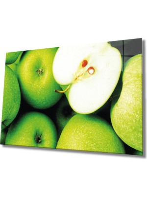 Eliza Home  Yeşil Elma Cam Tablo Green Apple