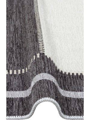 Eko Halı Noa Nk 08 Grey Antrasıt Hav Toz Vermez Yıkanabilir Çift Taraflı Ince Modern Iskandinav Kilim