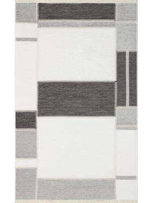 Eko Halı Noa Nk 08 Grey Antrasıt Hav Toz Vermez Yıkanabilir Çift Taraflı Ince Modern Iskandinav Kilim