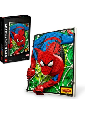 LEGO® Art İnanılmaz Örümcek Adam 31209 - Örümcek Adam Hayranları için Nostaljik bir Süper Kahraman Tablosu İçeren Koleksiyonluk ve Sergilenebilir Yaratıcı Oyuncak Model Yapım Seti (2099 Parça)