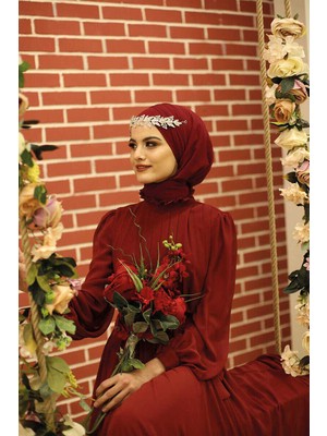 Bym Fashion 2020 Şifon Şal Bordo