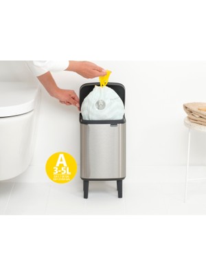 Brabantia Evrekaal Shop 4 Litre Çöp Kutusu Brabantia Matt Steel Waste Bin