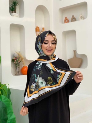 Bym Fashion 2040 Orkide Şal Hardal
